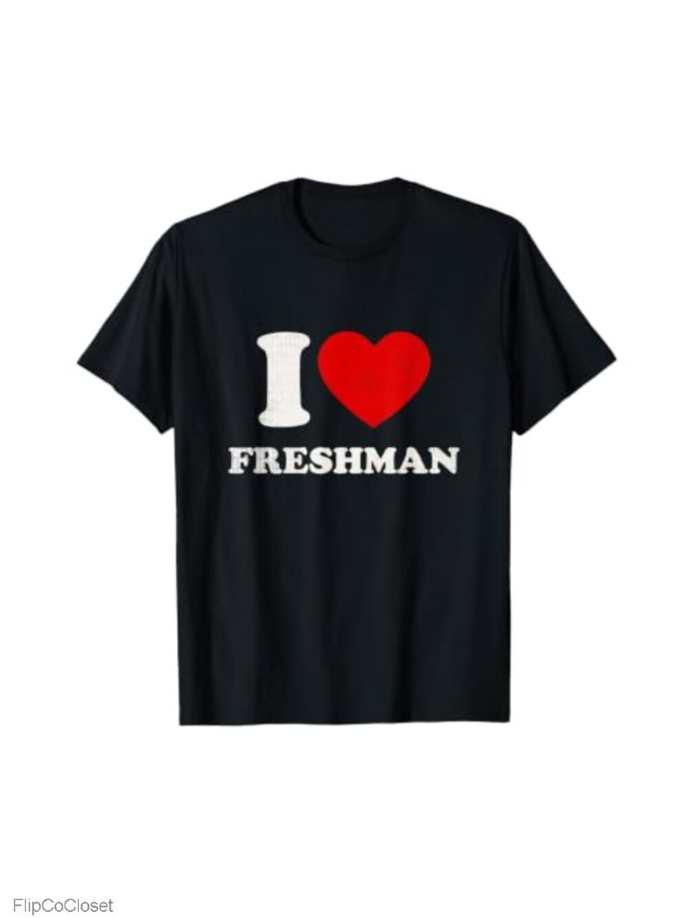 I Love Freshman Vintage Red Heart Student Graphic Tee